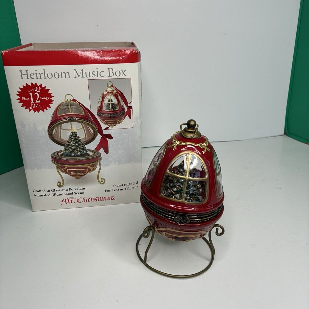 Mr Christmas Animated Musical Holiday Tree Ornament Decoration With Stand WORKS